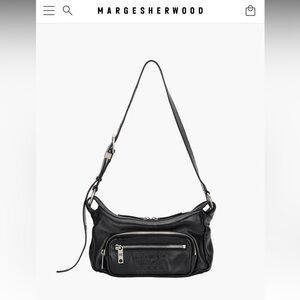 Marge Sherwood Outpocket Hobo Mini (black glossy plain)